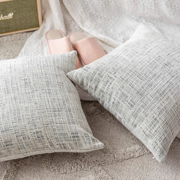 Textured Throw Pillow Covers Chenille Stripe Fall Velvet Pillowcases for Home...