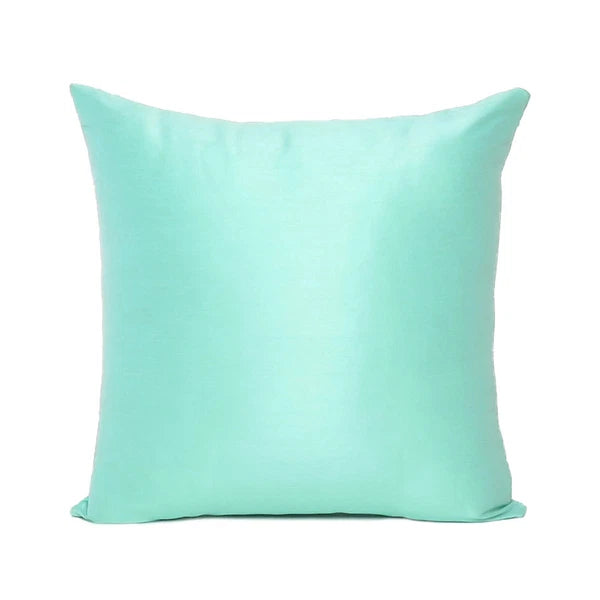 Cover Solid Color Sofa Pillow Case Cushion Square Home Decor Soft Sea Green 18"