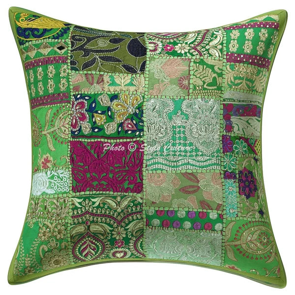 Vintage Cushion Cover Patchwork Throw Ethnic Pillow Case Hippie Gypsy Home Decor