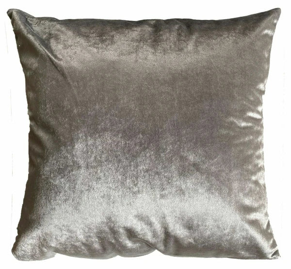 Set of 4 Silver Velvet Cushion Covers 17x17" Soft Plush Sofa Bed Pillow Cases