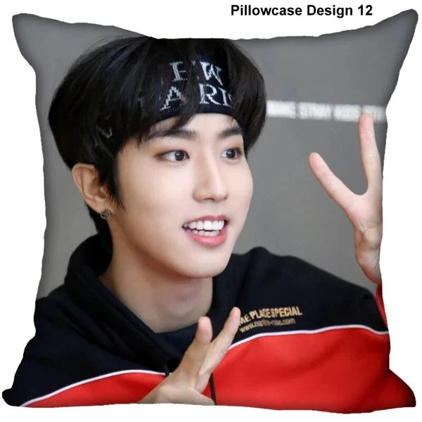 Han Jisung Pillow Case Wedding Decorative Sofa Cushion Cover Kpop Stray Kids Toy