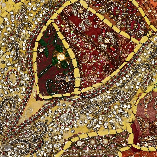 Boho Artistic Cushion Cover Beaded Bohemian Ethnic Throw Decor Pillow Cover Case