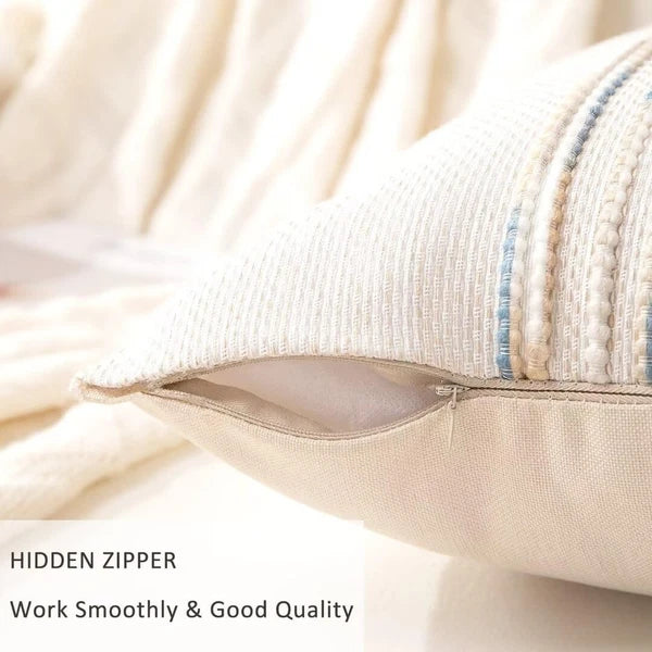 Boho Throw Pillow Covers 18x18 Set of 2 Farmhouse Decorative Cushion Case Str...