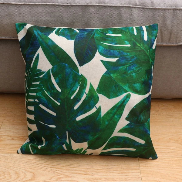 Linen Pillow Covers Sofa Lumbar Pillow Case Summer Vacation Cushion Cases