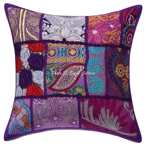 Pillow Cover Handcrafted Ethnic Vintage Decor Car Sofa Cushion Case 12 x 12 in