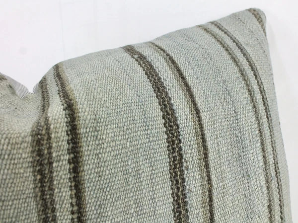 Decorative Turkish Kilim Lumbar Pillow Cover 16x23 Beige Brow Kilim Sofa Cushion